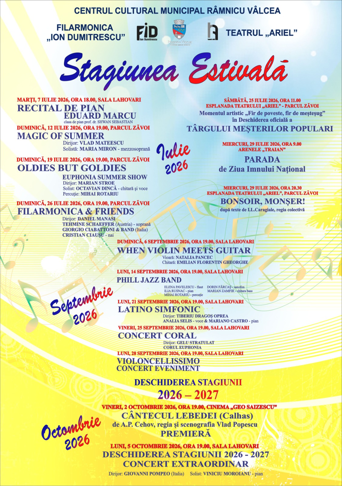 Program spectacole iunie 2026