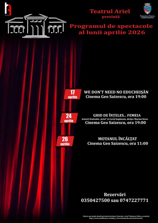 program spectacole aprilie